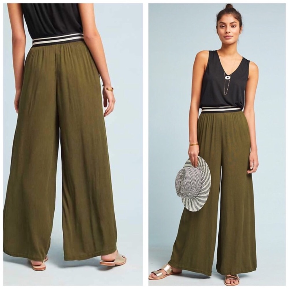 Anthropologie Wide Leg Gauze Pants